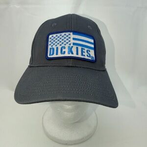 NWT Dickies Hat Cap Men’s  Strapback Patch Solid Workwear Utility Casual Gray
